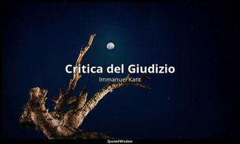 Critica del Giudizio — Immanuel Kant