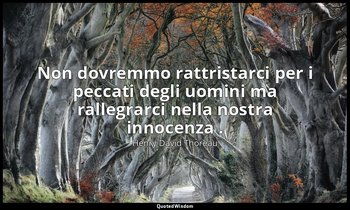Non dovremmo rattristarci per i peccati degli uomini ma rallegrarci nella nostra — Henry David Thoreau