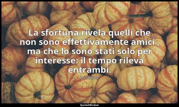 La sfortuna rivela quelli che non sono effettivamente amici , ma che lo sono sta — Aristotele