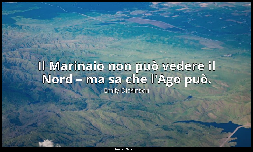 Il Marinaio non può vedere il Nord – ma sa che l'Ago può. (a T. W. Higginson, 7  — Emily Dickinson