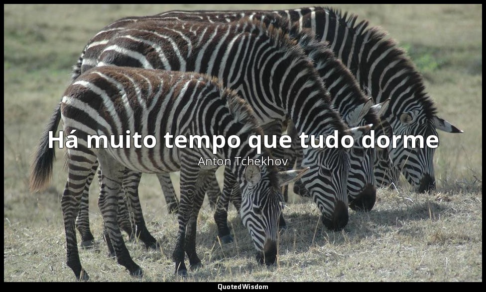 Há muito tempo que tudo dorme — Anton Tchekhov