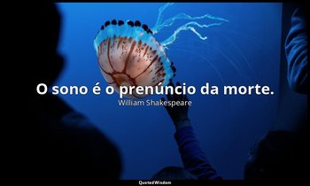 "O sono é o prenúncio da morte." — William Shakespeare