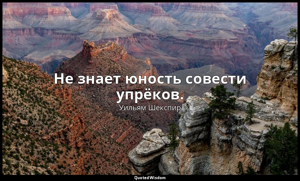 Не знает юность совести упрёков. — Уильям Шекспир