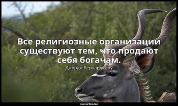 Все религиозные организации существуют тем, что продают себя богачам. — Джордж Бернард Шоу