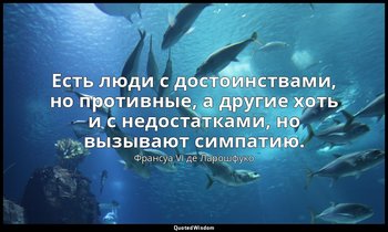 Есть люди с достоинствами, но противные, а другие хоть и с недостатками, но вызы — Франсуа VI де Ларошфуко