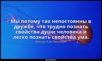 Мы потому так непостоянны в дружбе, что трудно познать свойства души человека и  — Франсуа VI де Ларошфуко
