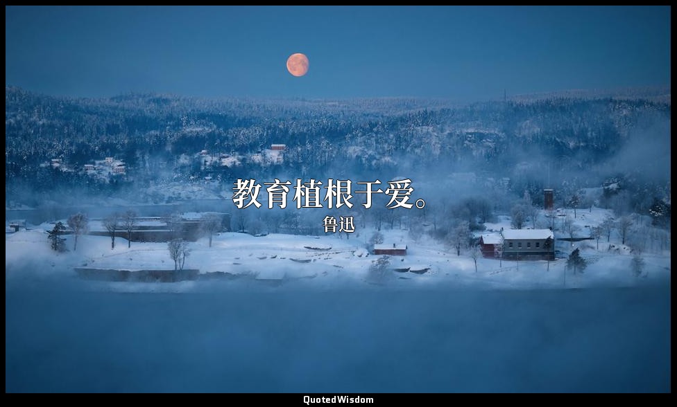 教育植根于爱。 — 鲁迅
