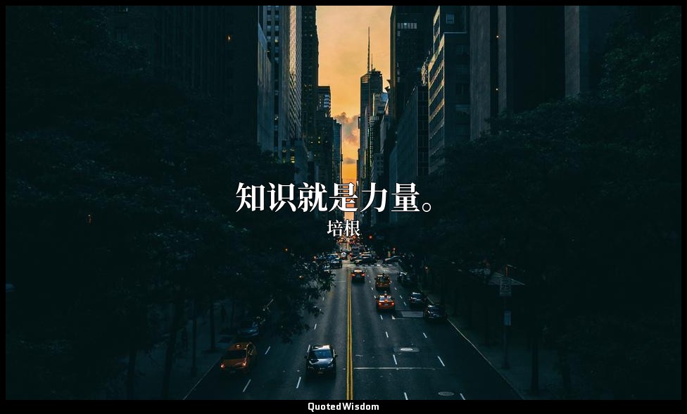 知识就是力量。 — 培根