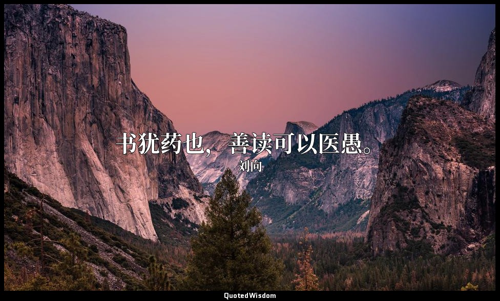 书犹药也，善读可以医愚。 — 刘向