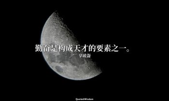 勤奋是构成天才的要素之一。 — 拿破崙