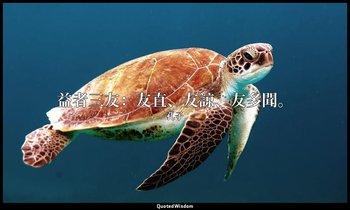 益者三友：友直、友諒、友多聞。 — 孔子