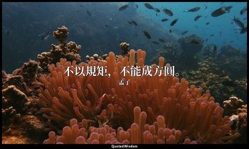 不以規矩，不能成方圓。 — 孟子