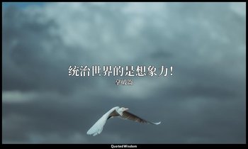 统治世界的是想象力！ — 拿破崙