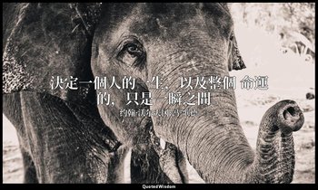 決定一個人的一生，以及整個 命運 的，只是一瞬之間。 — 约翰·沃尔夫冈·冯·歌德