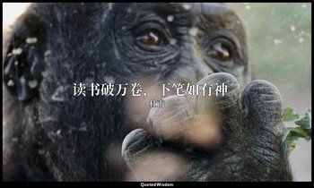 读书破万卷，下笔如有神。 — 杜甫