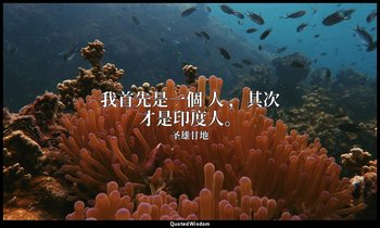 我首先是一個 人 ，其次才是印度人。 — 圣雄甘地
